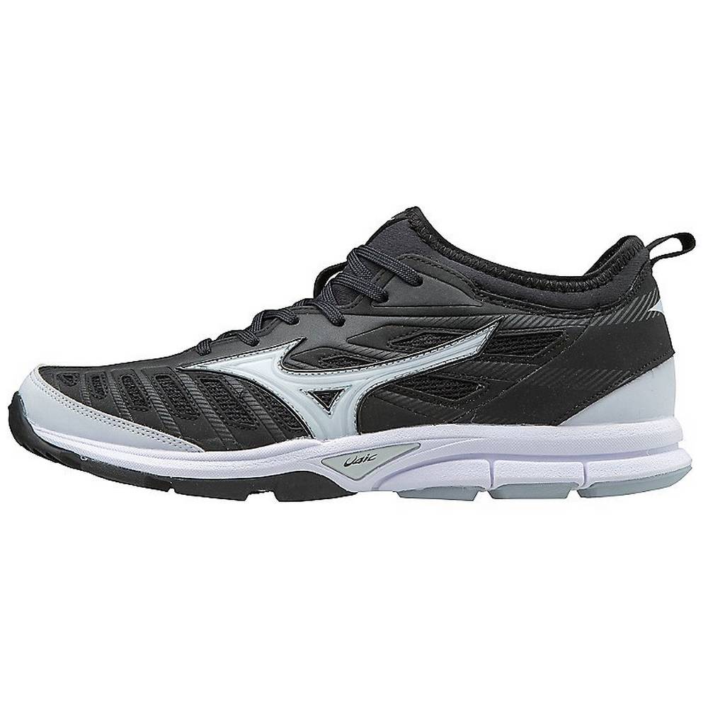 Zapatos Para Beisbol Mizuno Player’s Trainer 2 Turf Para Hombre Negros/Blancos 6105793-JH